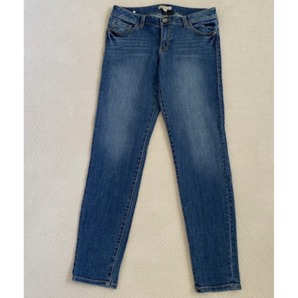 Cabi #918 Heritage Wash Skinny Denim Blue Jeans Low Rise Stretch Womens size 8
